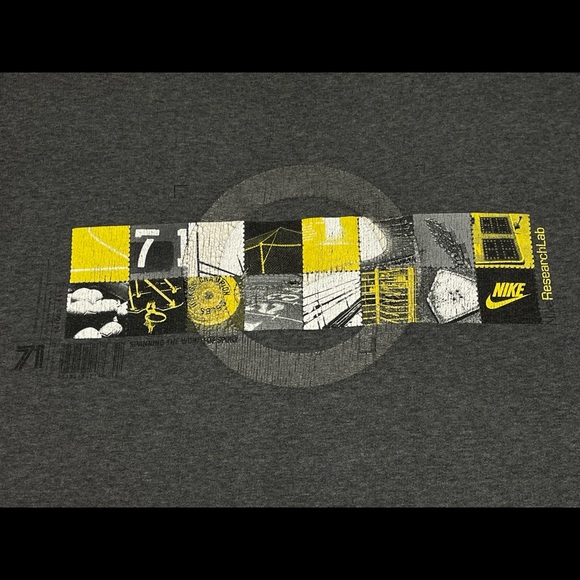 Vintage 00s NIKE Crewneck Sweatshirt DISTRESSED/THRASHED RESEARCH LAB Thrashed M - Picture 3 of 8